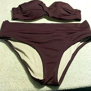Victoria's Secret Purple Bikini Set with Bandeau Top